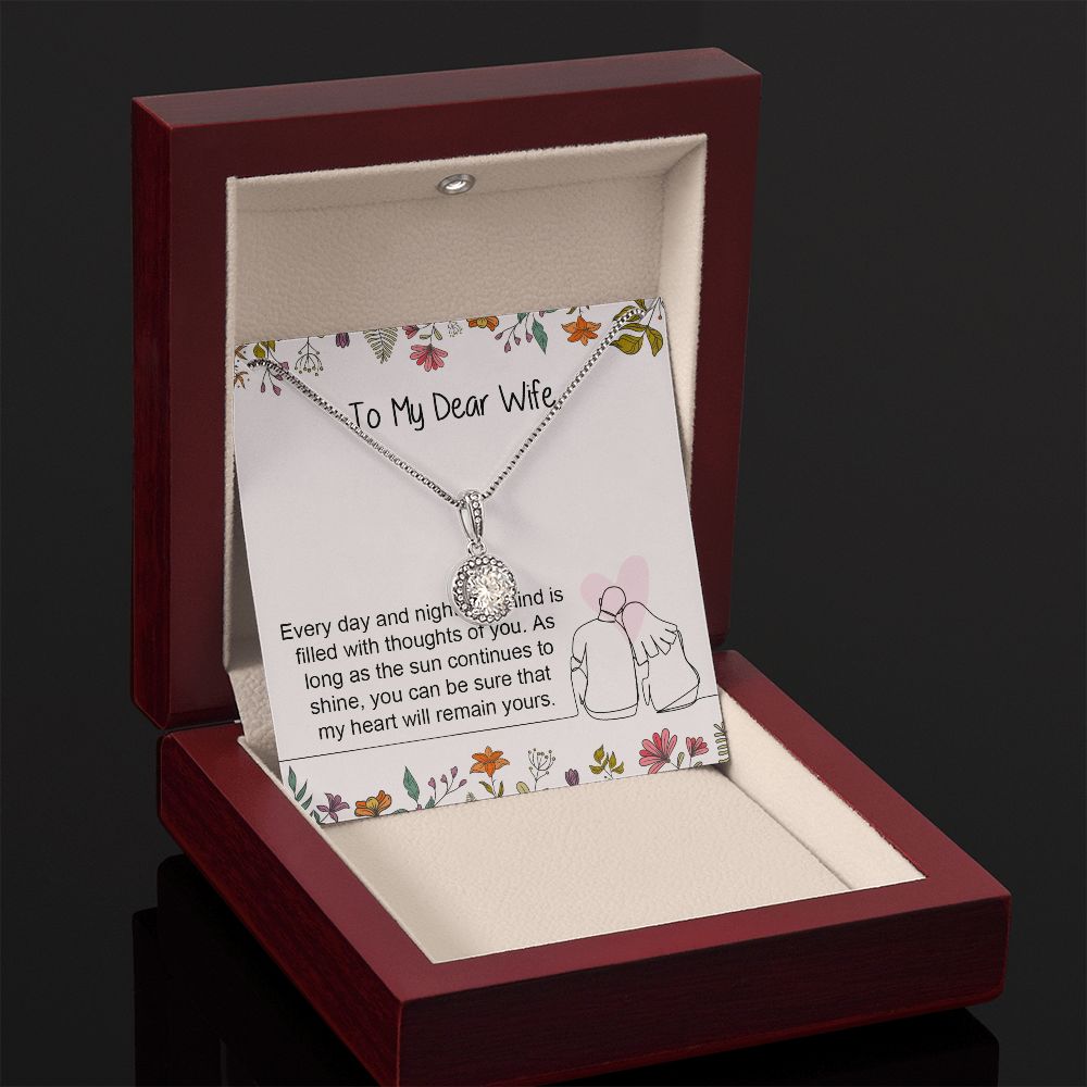 My Dear Wife, Eternal Hope Necklace, For Wife With Message Card, Birthday, Valentine's Day Gift For Her