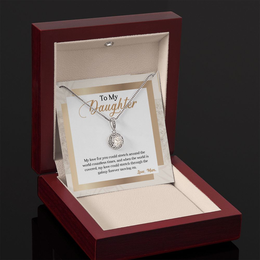 TO MY DAUGHTER, ETERNAL HOPE NECKLACE WITH MESSAGE CARD, BIRTHDAY AND DAUGHTERS DAY GIFT FOR HER