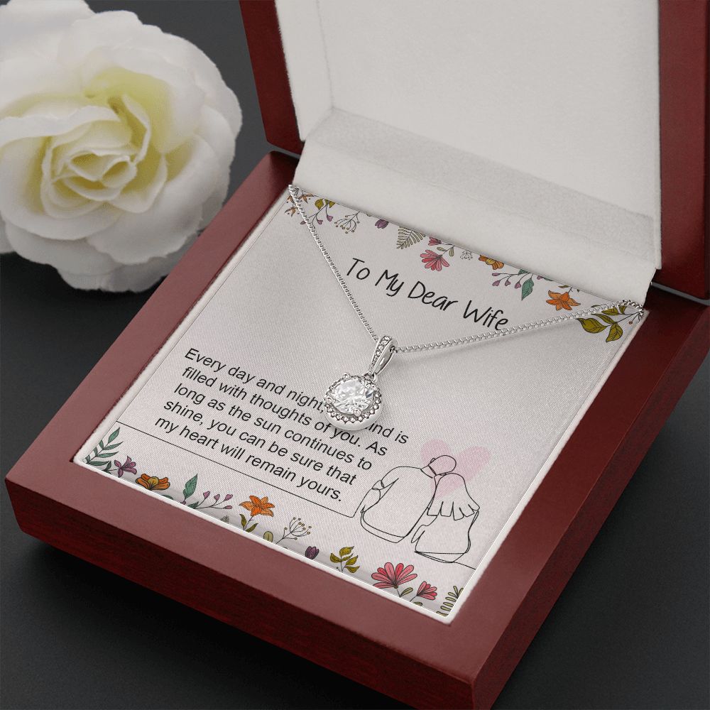 My Dear Wife, Eternal Hope Necklace, For Wife With Message Card, Birthday, Valentine's Day Gift For Her
