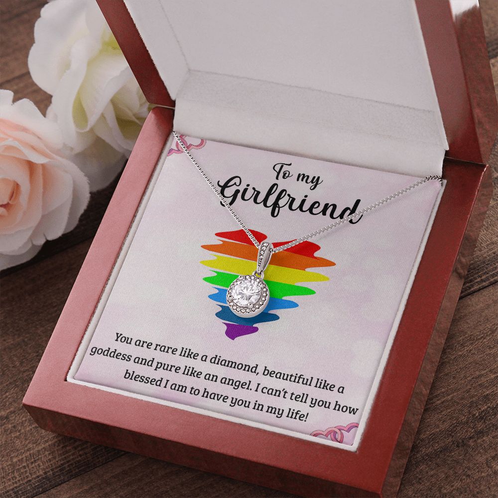 TO MY GIRLFRIEND, ETERNAL HOPE NECKLACE FOR SOULMATE, FOR YOUR LGBTQ PARTNER, WITH MESSAGE CARD, PRIDE NECKLACE,