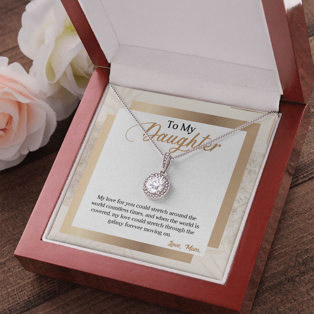 TO MY DAUGHTER, ETERNAL HOPE NECKLACE WITH MESSAGE CARD, BIRTHDAY AND DAUGHTERS DAY GIFT FOR HER