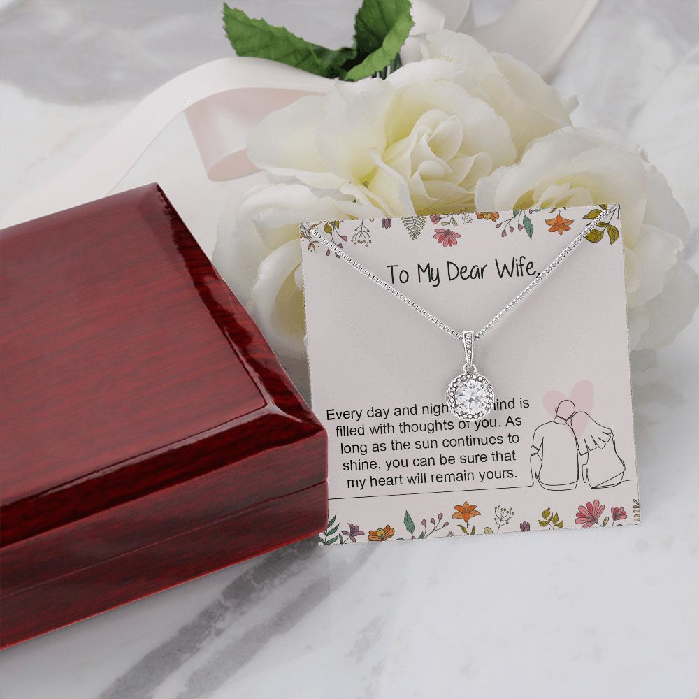My Dear Wife, Eternal Hope Necklace, For Wife With Message Card, Birthday, Valentine's Day Gift For Her