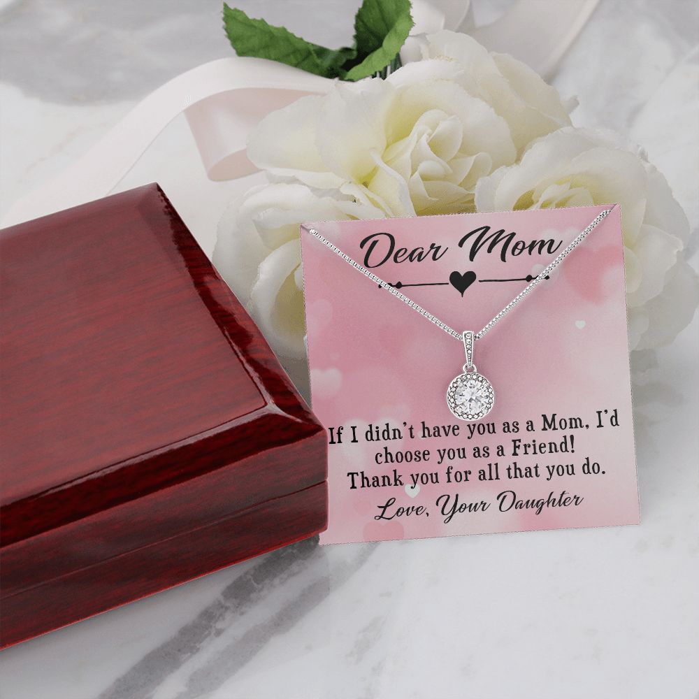 DEAR MOM, ETERNAL HOPE NECKLACE FOR MOM, NECKLACE WITH MESSAGE CARD, BIRTHDAY, MOTHER'S DAY GIFT FOR HER