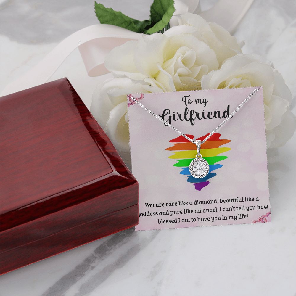 TO MY GIRLFRIEND, ETERNAL HOPE NECKLACE FOR SOULMATE, FOR YOUR LGBTQ PARTNER, WITH MESSAGE CARD, PRIDE NECKLACE,