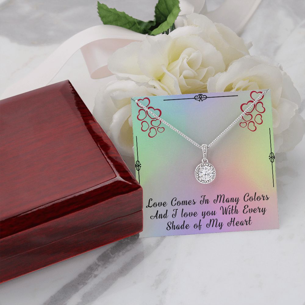 ETERNAL HOPE NECKLACE FOR SOULMATE, FOR YOUR LGBTQ PARTNER, WITH MESSAGE CARD, PRIDE NECKLACE,