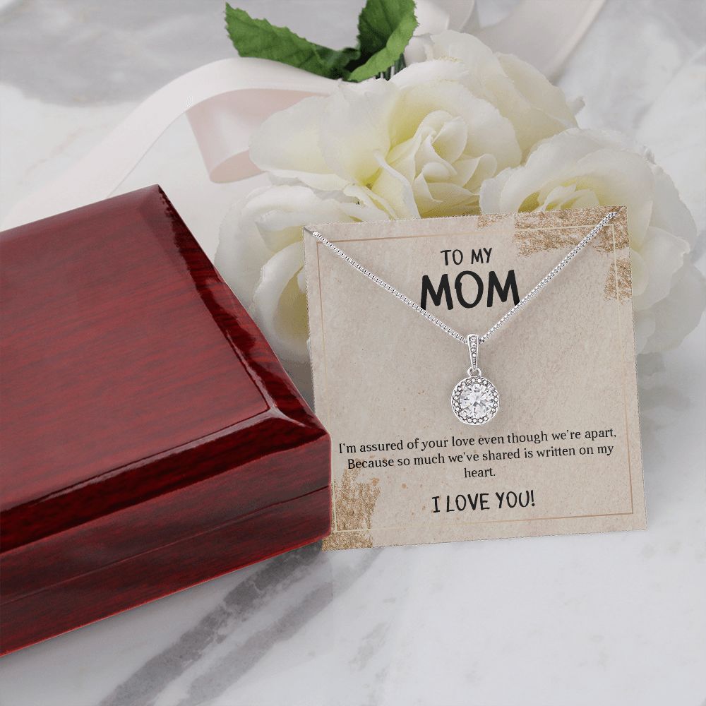 TO MY MOM I LOVE YOU, ETERNAL HOPE NECKLACE FOR MOM, NECKLACE WITH MESSAGE CARD, BIRTHDAY, MOTHER'S DAY GIFT FOR HER