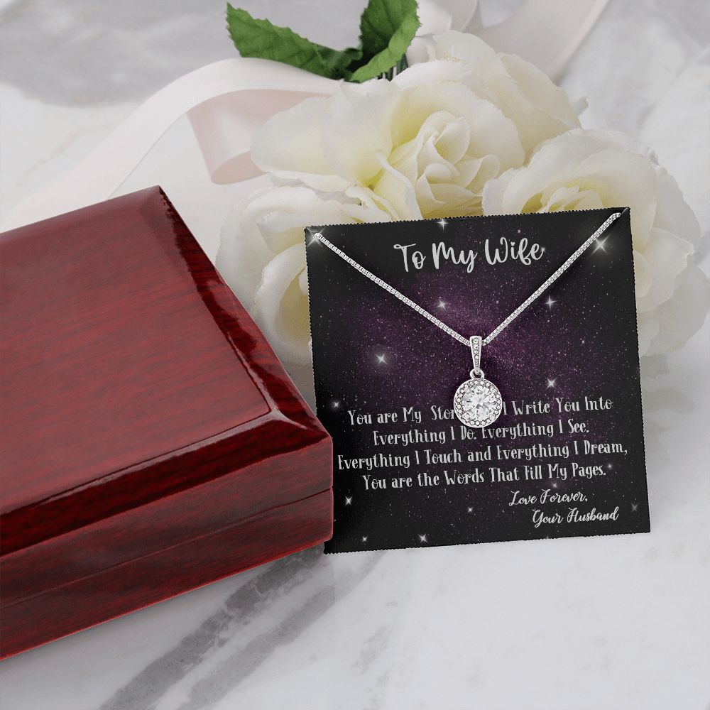 To My Wife, Eternal Hope Necklace, For Wife With Message Card, Birthday, Valentine's Day Gift For Her