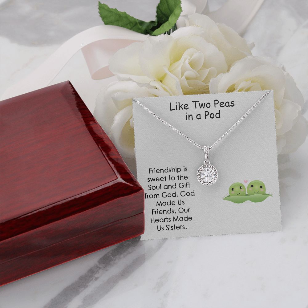 LIKE TWO PEAS IN A POD, ETERNAL HOPE NECKLACE FOR FRIEND, FOREVER BEST FRIEND, BFF, BIRTHDAY/ FRIENDSHIP DAY GIFT FOR HER