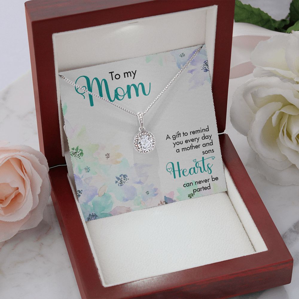 MOTHER AND SONS, ETERNAL HOPE NECKLACE FOR MOM, NECKLACE WITH MESSAGE CARD, BIRTHDAY, MOTHER'S DAY GIFT FOR HER