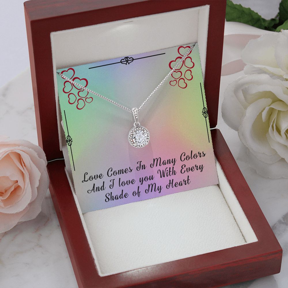 ETERNAL HOPE NECKLACE FOR SOULMATE, FOR YOUR LGBTQ PARTNER, WITH MESSAGE CARD, PRIDE NECKLACE,