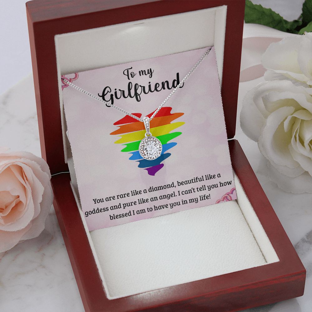 TO MY GIRLFRIEND, ETERNAL HOPE NECKLACE FOR SOULMATE, FOR YOUR LGBTQ PARTNER, WITH MESSAGE CARD, PRIDE NECKLACE,