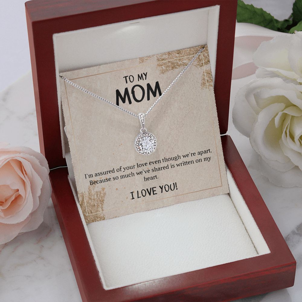 TO MY MOM I LOVE YOU, ETERNAL HOPE NECKLACE FOR MOM, NECKLACE WITH MESSAGE CARD, BIRTHDAY, MOTHER'S DAY GIFT FOR HER