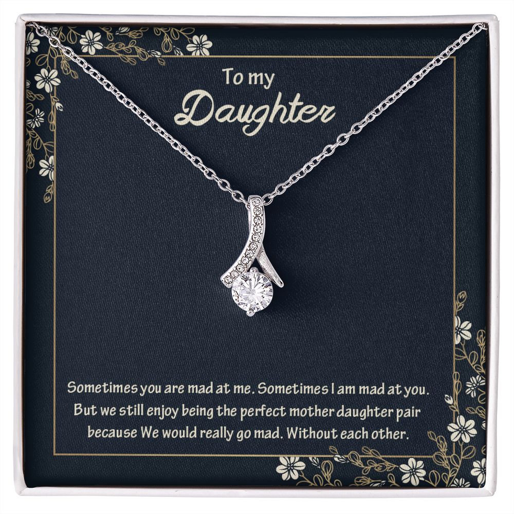 TO MY DAUGHTER, ALLURING BEAUTY NECKLACE WITH MESSAGE CARD, FROM MOM, BIRTHDAY AND DAUGHTERS DAY GIFT FOR HER