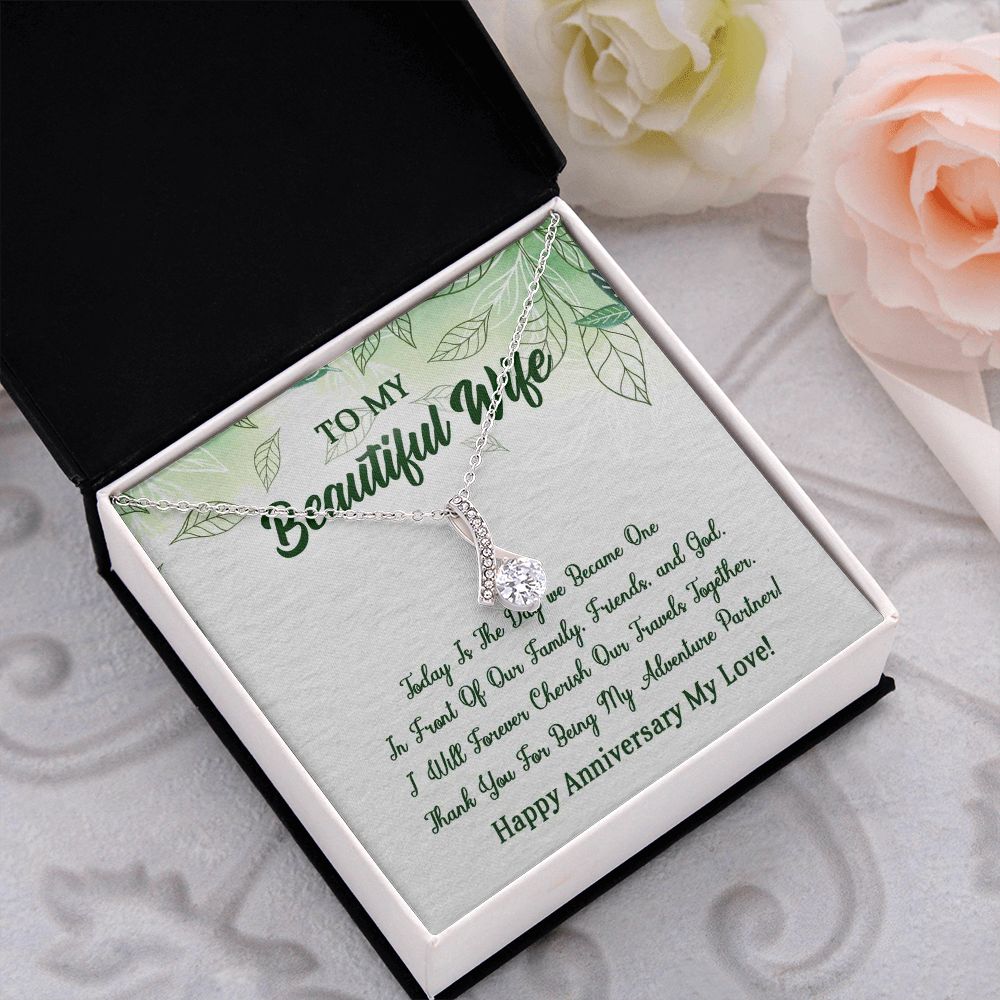 Alluring Beauty Necklace, To My Beautiful Wife, Necklace With Message Card, Gift For Her