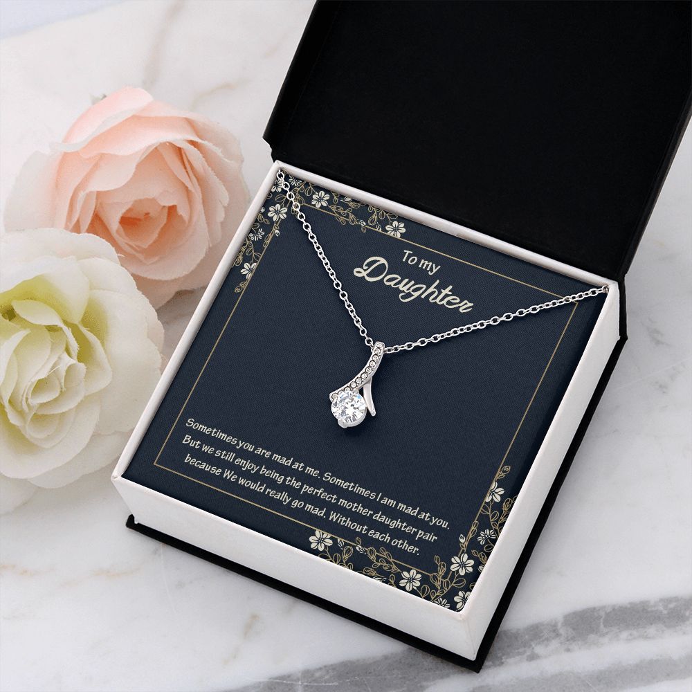 TO MY DAUGHTER, ALLURING BEAUTY NECKLACE WITH MESSAGE CARD, FROM MOM, BIRTHDAY AND DAUGHTERS DAY GIFT FOR HER