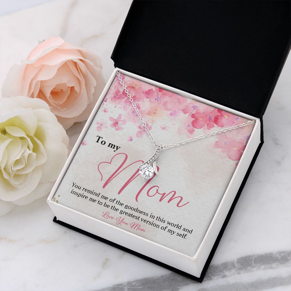 TO MY MOM, ALLURING BEAUTY NECKLACE FOR MOM, NECKLACE WITH MESSAGE CARD, BIRTHDAY, MOTHER'S DAY GIFT FOR HER
