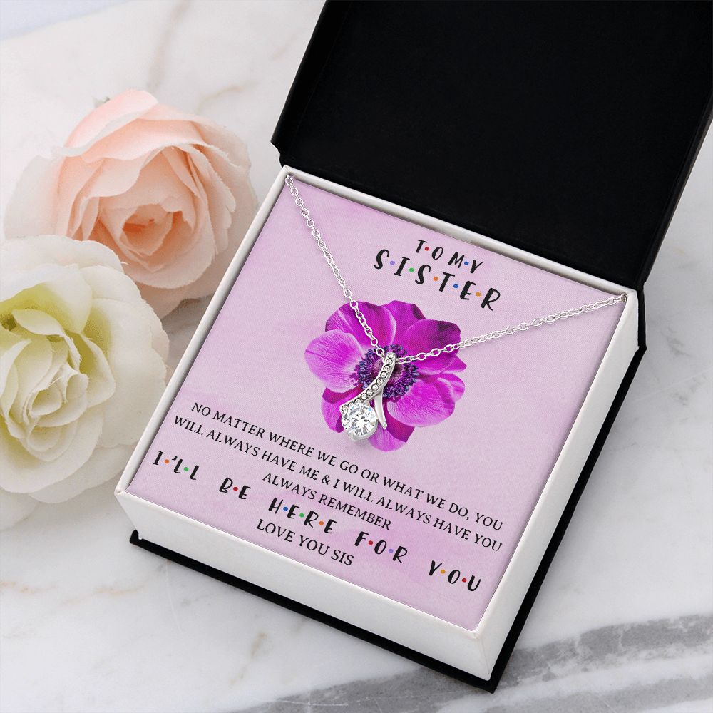 I WILL BE HERE FOR YOU, ALLURING BEAUTY NECKLACE WITH MESSAGE CARD, FOR SISTERS, FRIENDS, BFF, BIRTHDAY, FRIENDSHIP DAY GIFT FOR HER