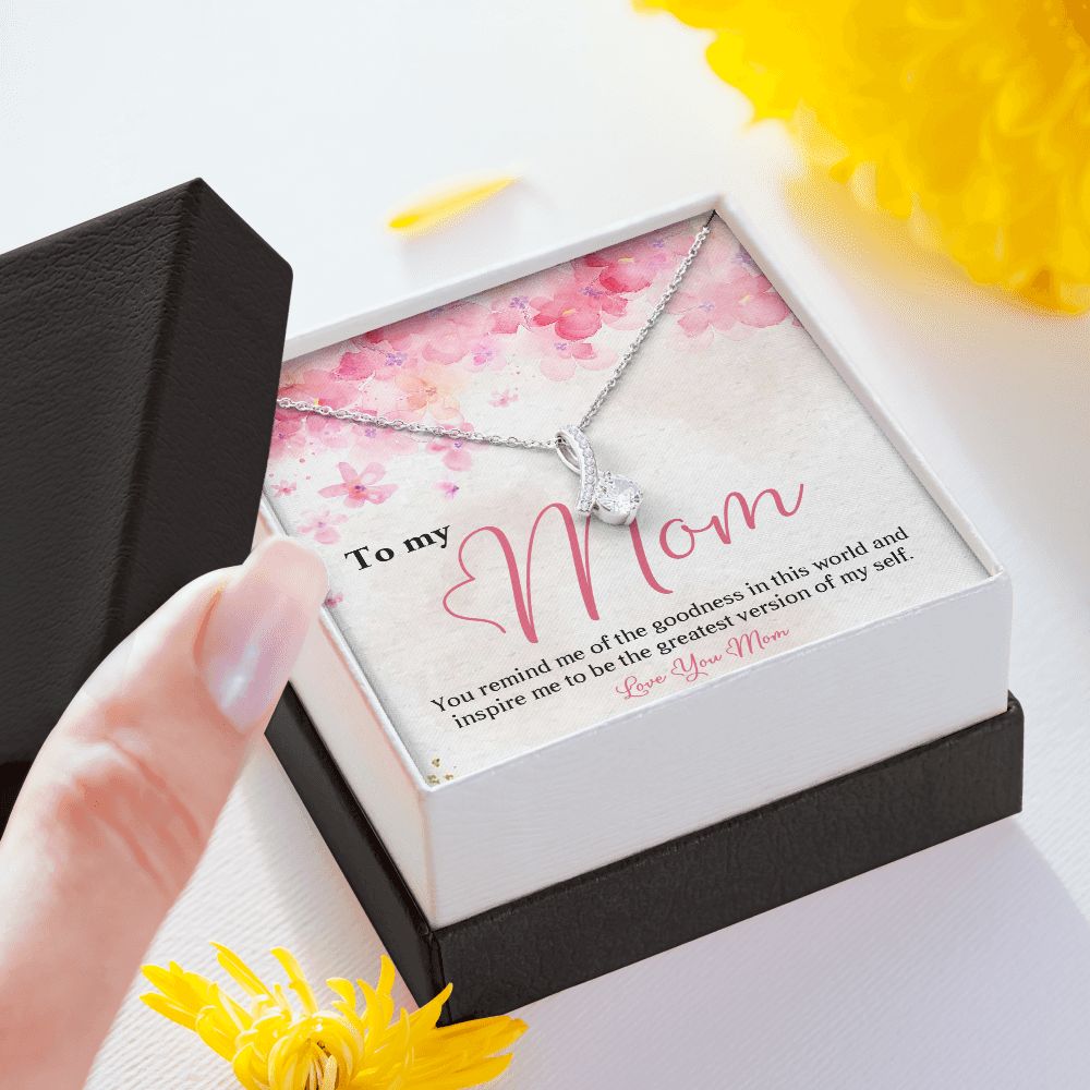 TO MY MOM, ALLURING BEAUTY NECKLACE FOR MOM, NECKLACE WITH MESSAGE CARD, BIRTHDAY, MOTHER'S DAY GIFT FOR HER
