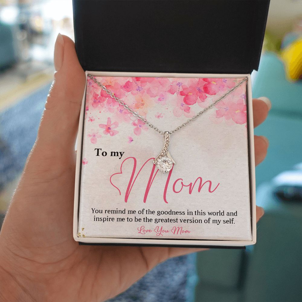 TO MY MOM, ALLURING BEAUTY NECKLACE FOR MOM, NECKLACE WITH MESSAGE CARD, BIRTHDAY, MOTHER'S DAY GIFT FOR HER