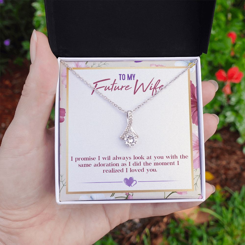 To My Future Wife, Alluring Beauty Necklace, For Bride To Be, Necklace With Message Card, Gift For Her