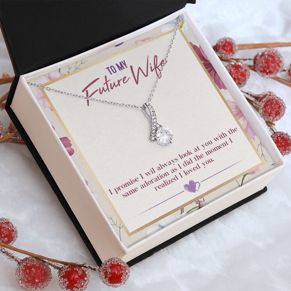 To My Future Wife, Alluring Beauty Necklace, For Bride To Be, Necklace With Message Card, Gift For Her