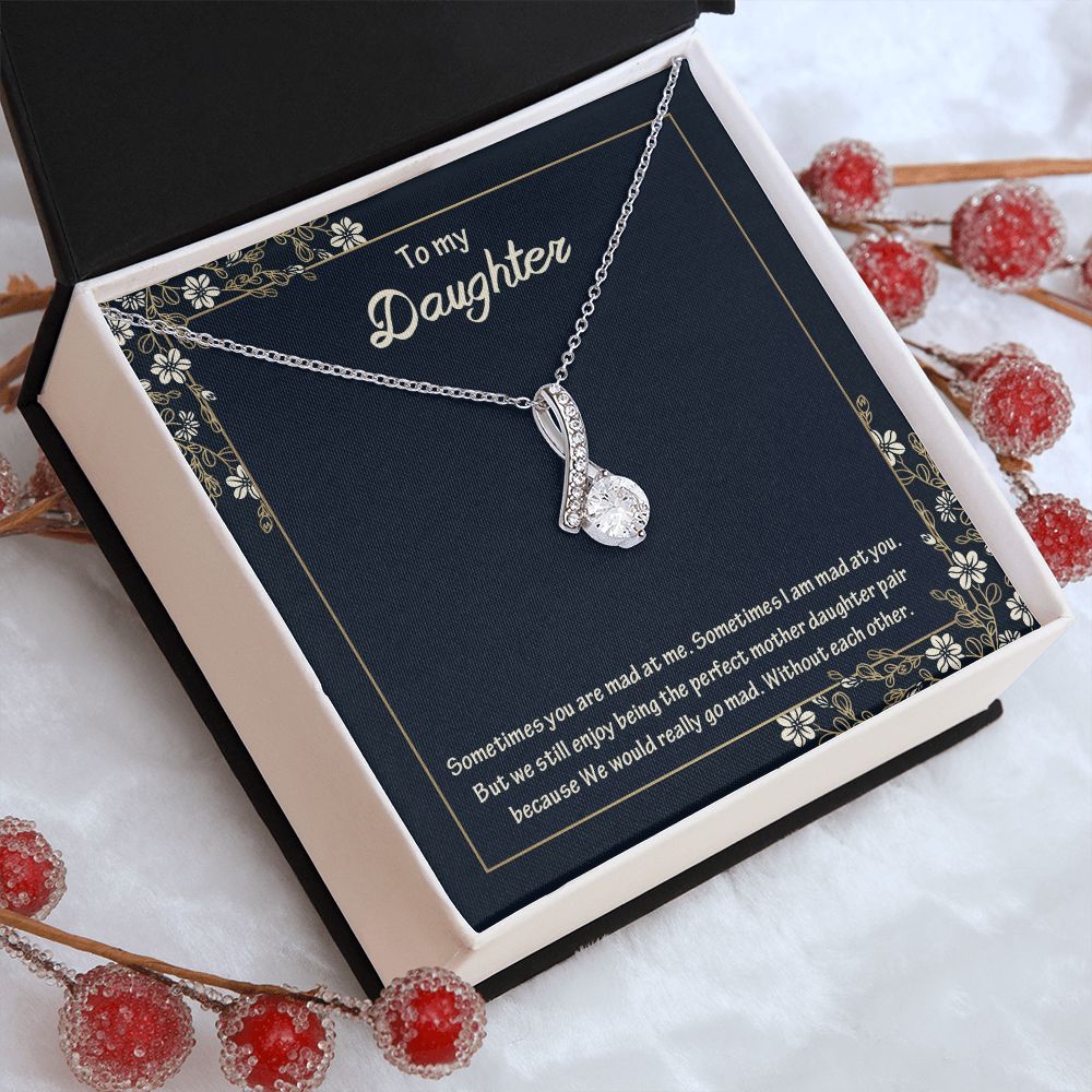 TO MY DAUGHTER, ALLURING BEAUTY NECKLACE WITH MESSAGE CARD, FROM MOM, BIRTHDAY AND DAUGHTERS DAY GIFT FOR HER