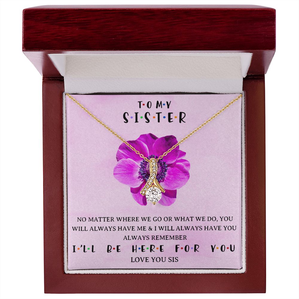 I WILL BE HERE FOR YOU, ALLURING BEAUTY NECKLACE WITH MESSAGE CARD, FOR SISTERS, FRIENDS, BFF, BIRTHDAY, FRIENDSHIP DAY GIFT FOR HER