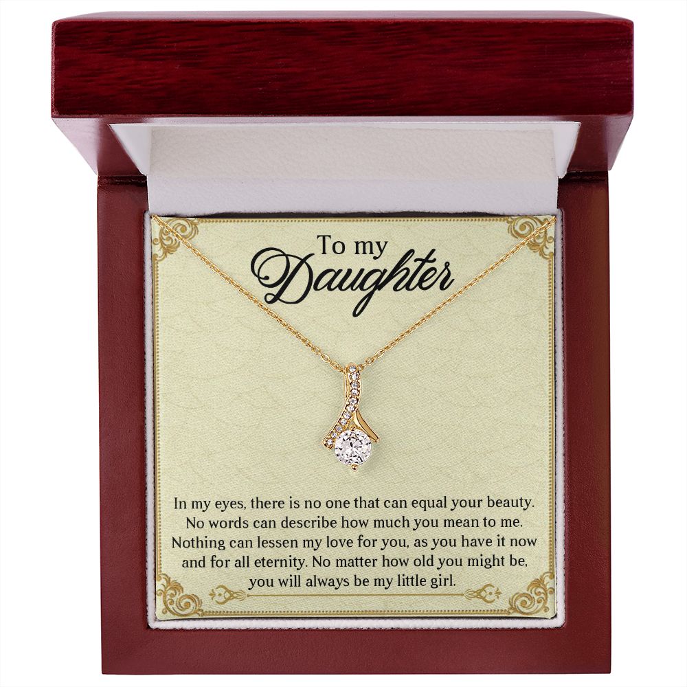 TO MY DAUGHTER, ALLURING BEAUTY NECKLACE WITH MESSAGE CARD, BIRTHDAY AND DAUGHTERS DAY GIFT FOR HER