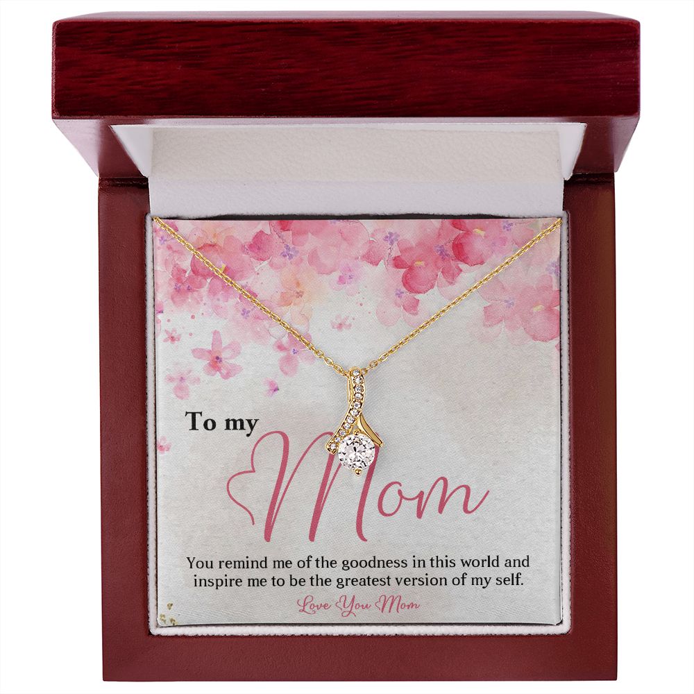 TO MY MOM, ALLURING BEAUTY NECKLACE FOR MOM, NECKLACE WITH MESSAGE CARD, BIRTHDAY, MOTHER'S DAY GIFT FOR HER