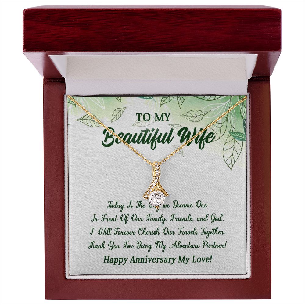 Alluring Beauty Necklace, To My Beautiful Wife, Necklace With Message Card, Gift For Her