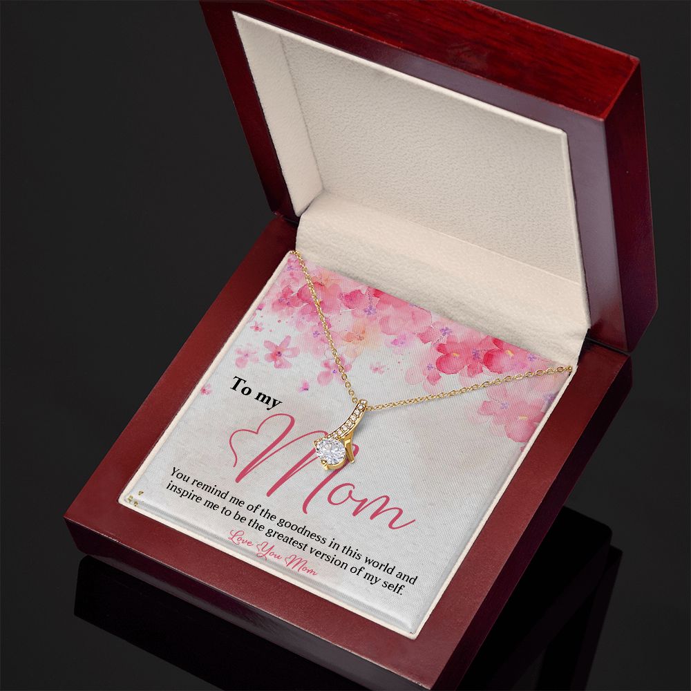 TO MY MOM, ALLURING BEAUTY NECKLACE FOR MOM, NECKLACE WITH MESSAGE CARD, BIRTHDAY, MOTHER'S DAY GIFT FOR HER