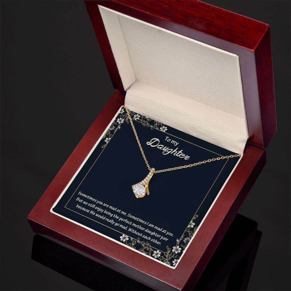 TO MY DAUGHTER, ALLURING BEAUTY NECKLACE WITH MESSAGE CARD, FROM MOM, BIRTHDAY AND DAUGHTERS DAY GIFT FOR HER