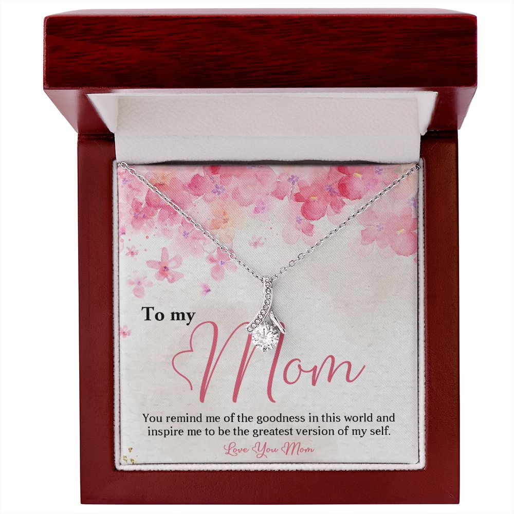 TO MY MOM, ALLURING BEAUTY NECKLACE FOR MOM, NECKLACE WITH MESSAGE CARD, BIRTHDAY, MOTHER'S DAY GIFT FOR HER