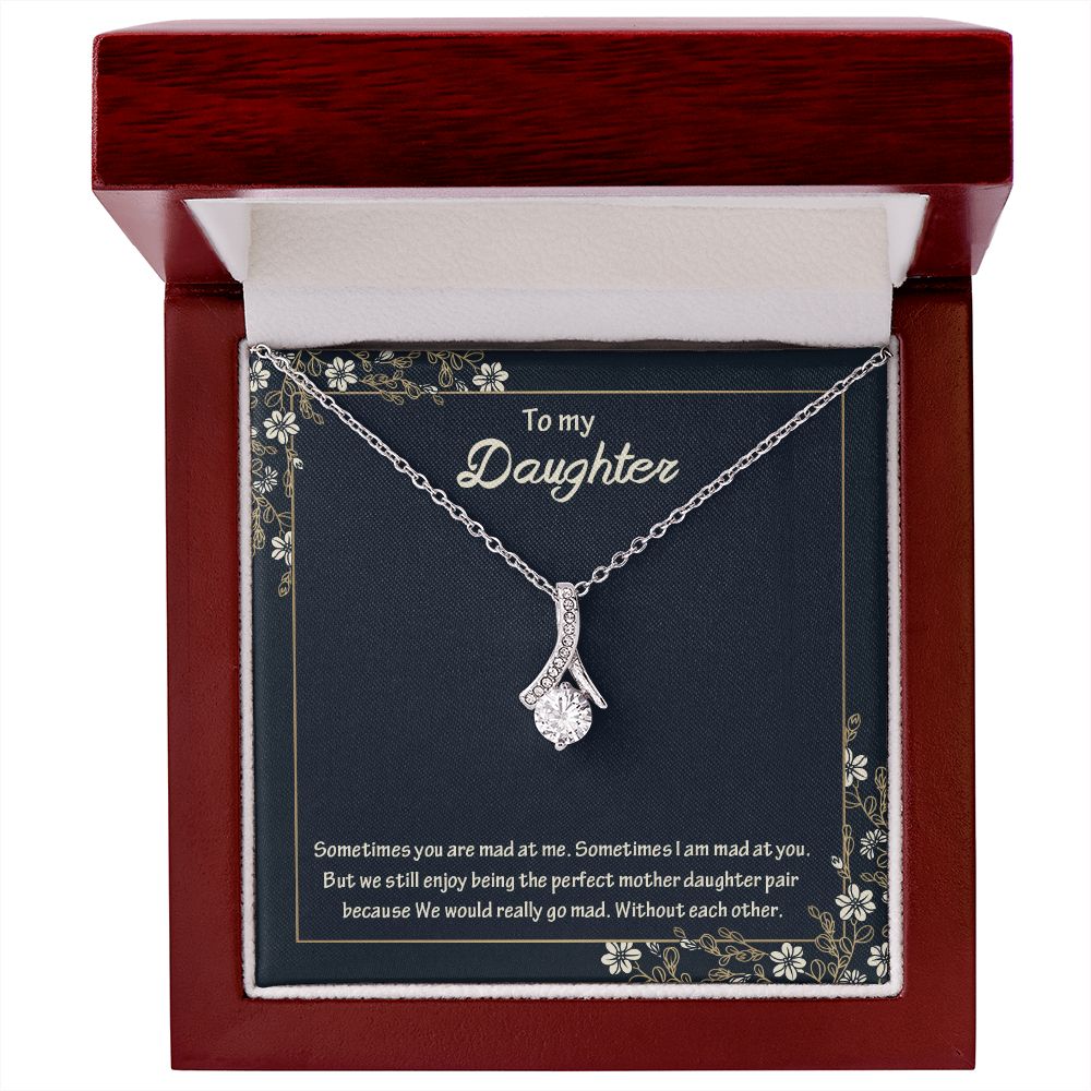 TO MY DAUGHTER, ALLURING BEAUTY NECKLACE WITH MESSAGE CARD, FROM MOM, BIRTHDAY AND DAUGHTERS DAY GIFT FOR HER
