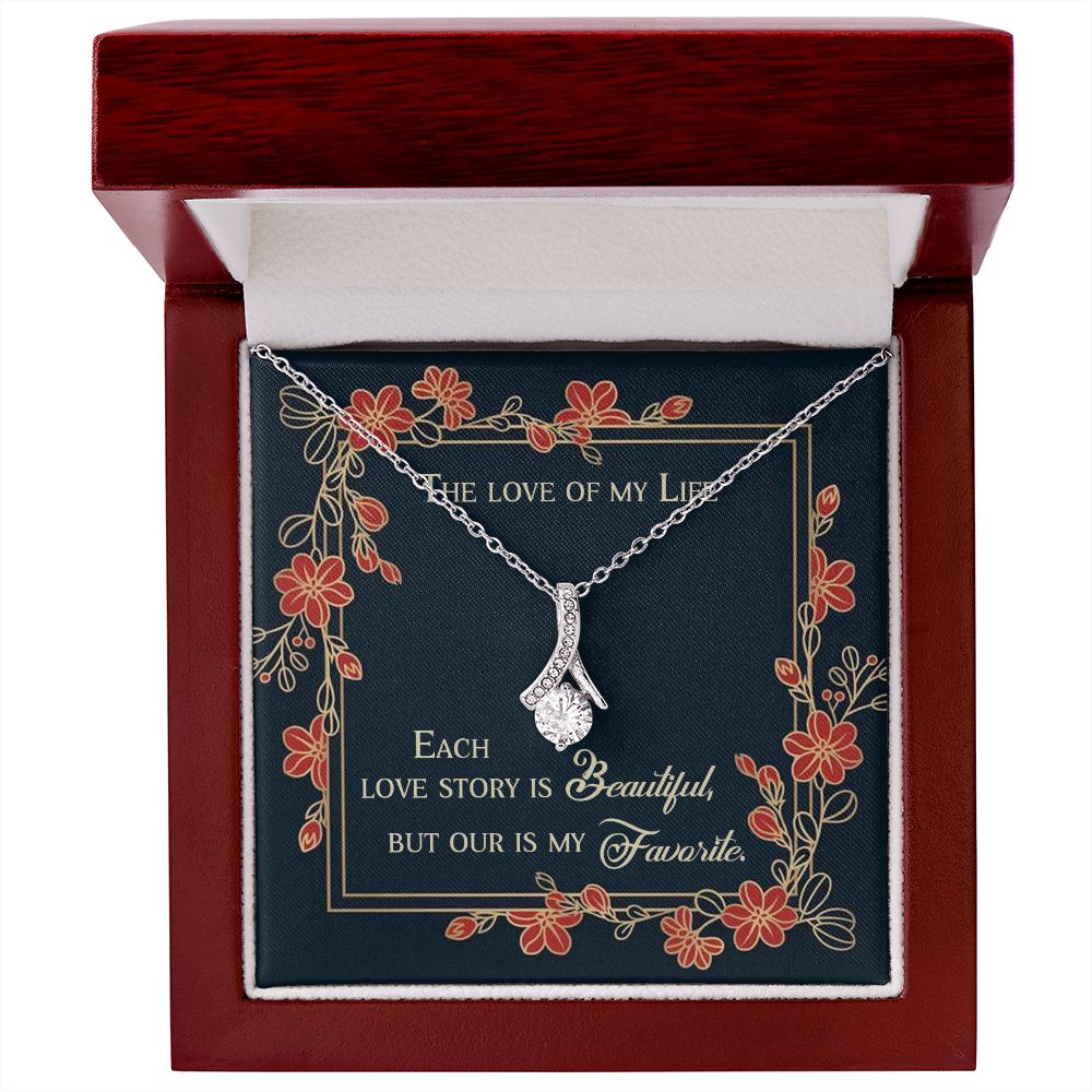 ALLURING BEAUTY NECKLACE, THE LOVE OF MY LIFE, SOULMATE NECKLACE WITH MESSAGE CARD, BIRTHDAY GIFT FOR HER