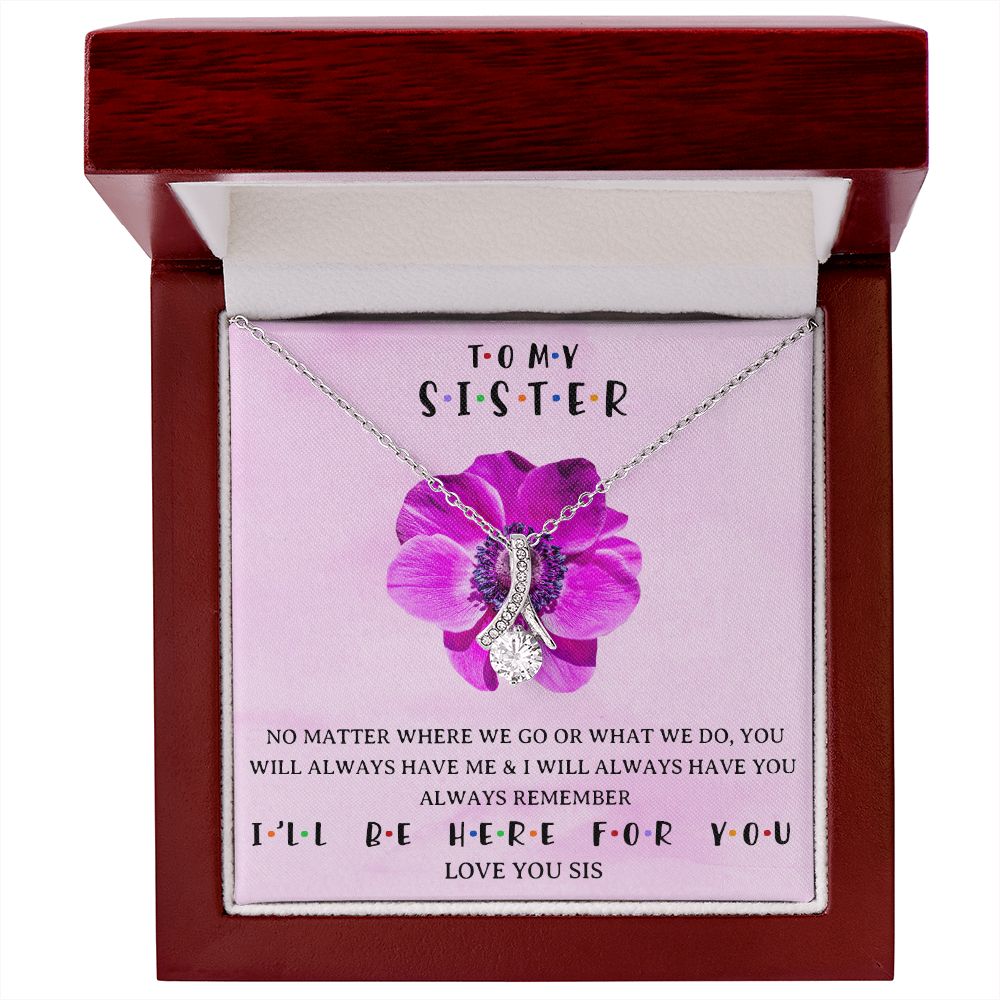 I WILL BE HERE FOR YOU, ALLURING BEAUTY NECKLACE WITH MESSAGE CARD, FOR SISTERS, FRIENDS, BFF, BIRTHDAY, FRIENDSHIP DAY GIFT FOR HER