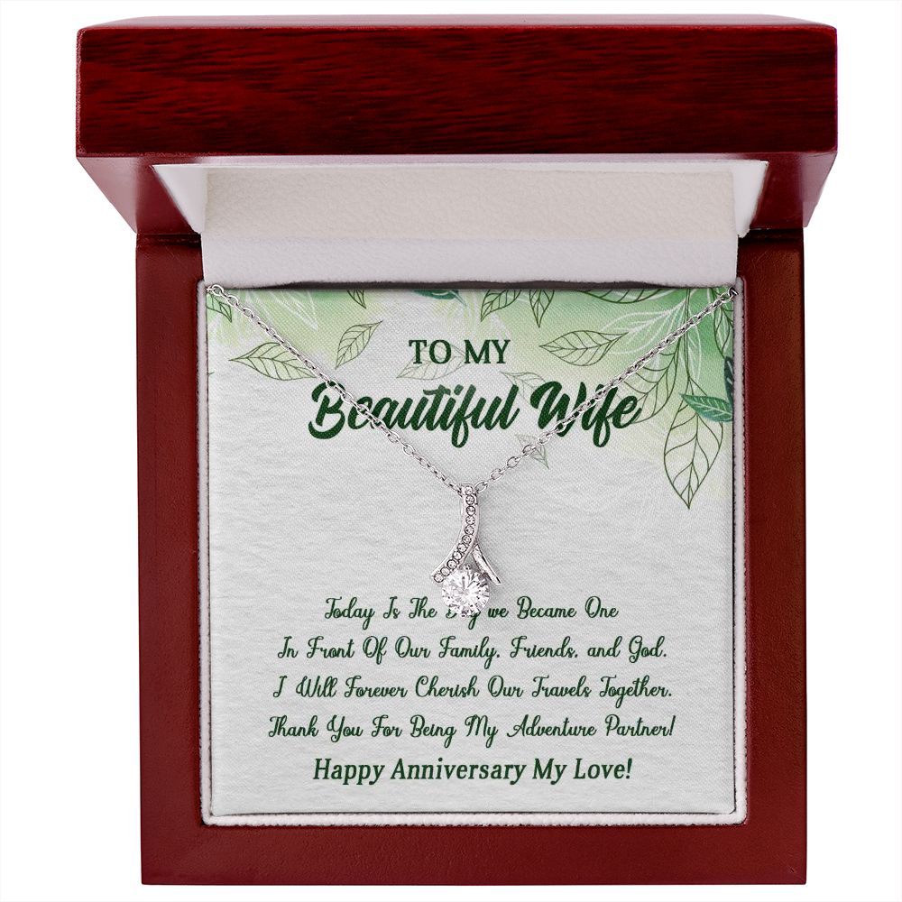 Alluring Beauty Necklace, To My Beautiful Wife, Necklace With Message Card, Gift For Her