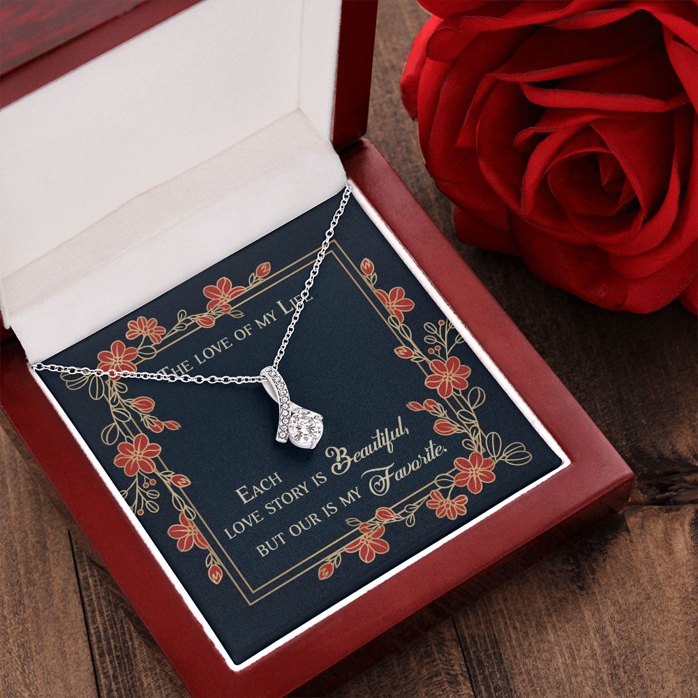 ALLURING BEAUTY NECKLACE, THE LOVE OF MY LIFE, SOULMATE NECKLACE WITH MESSAGE CARD, BIRTHDAY GIFT FOR HER