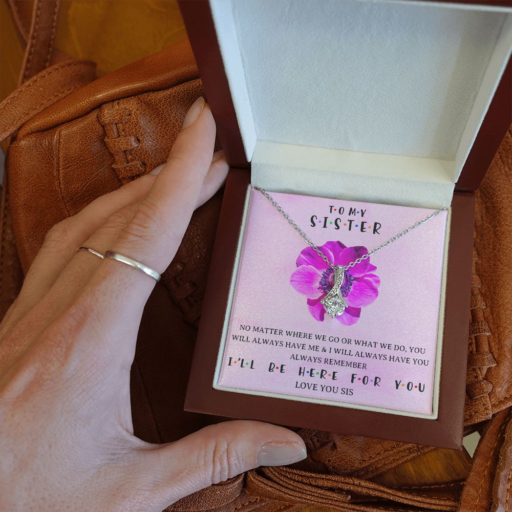 I WILL BE HERE FOR YOU, ALLURING BEAUTY NECKLACE WITH MESSAGE CARD, FOR SISTERS, FRIENDS, BFF, BIRTHDAY, FRIENDSHIP DAY GIFT FOR HER