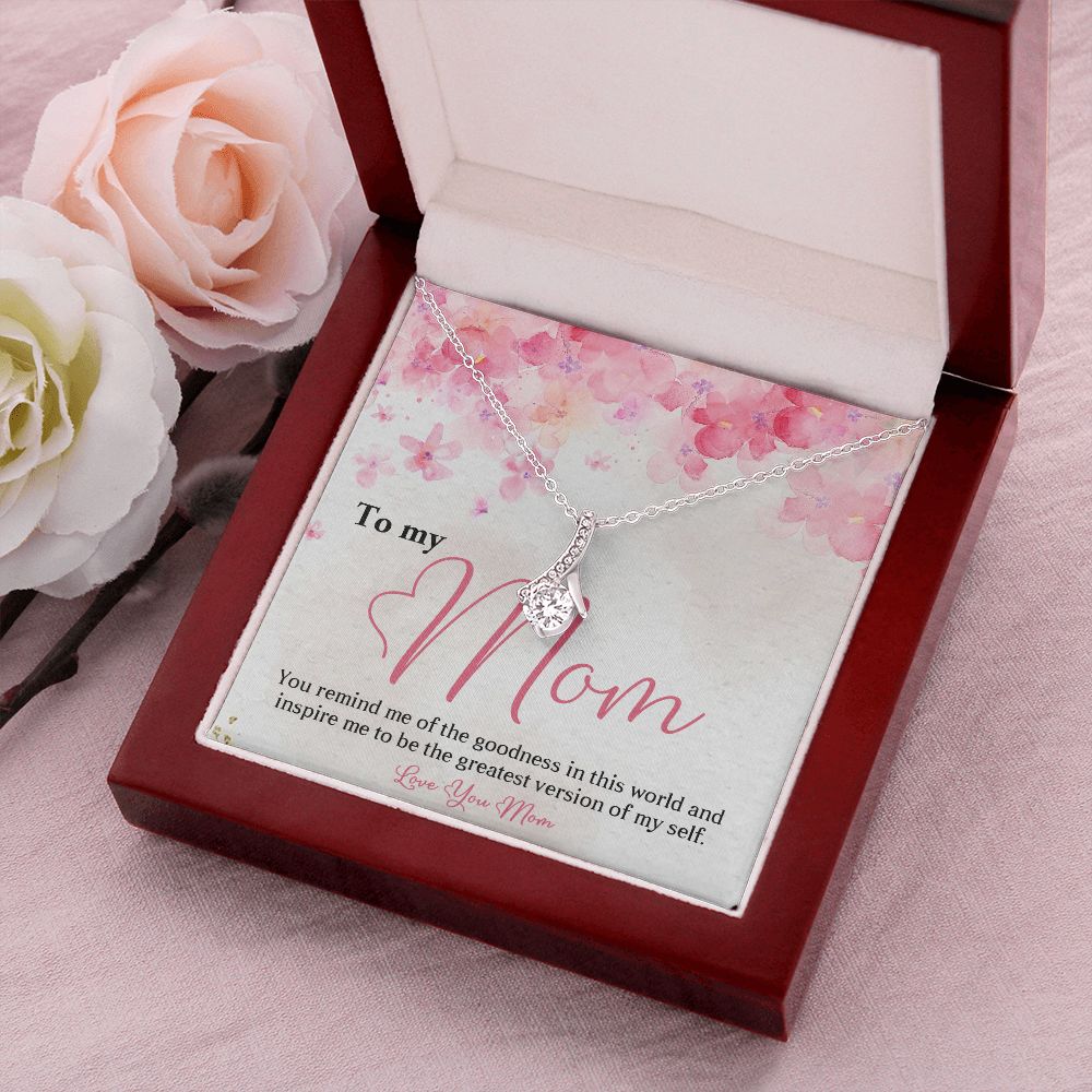 TO MY MOM, ALLURING BEAUTY NECKLACE FOR MOM, NECKLACE WITH MESSAGE CARD, BIRTHDAY, MOTHER'S DAY GIFT FOR HER