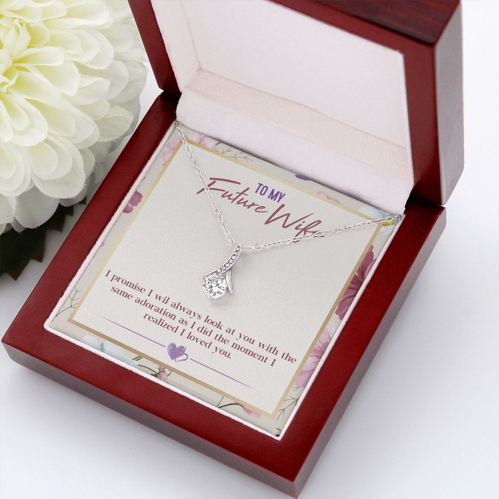 To My Future Wife, Alluring Beauty Necklace, For Bride To Be, Necklace With Message Card, Gift For Her