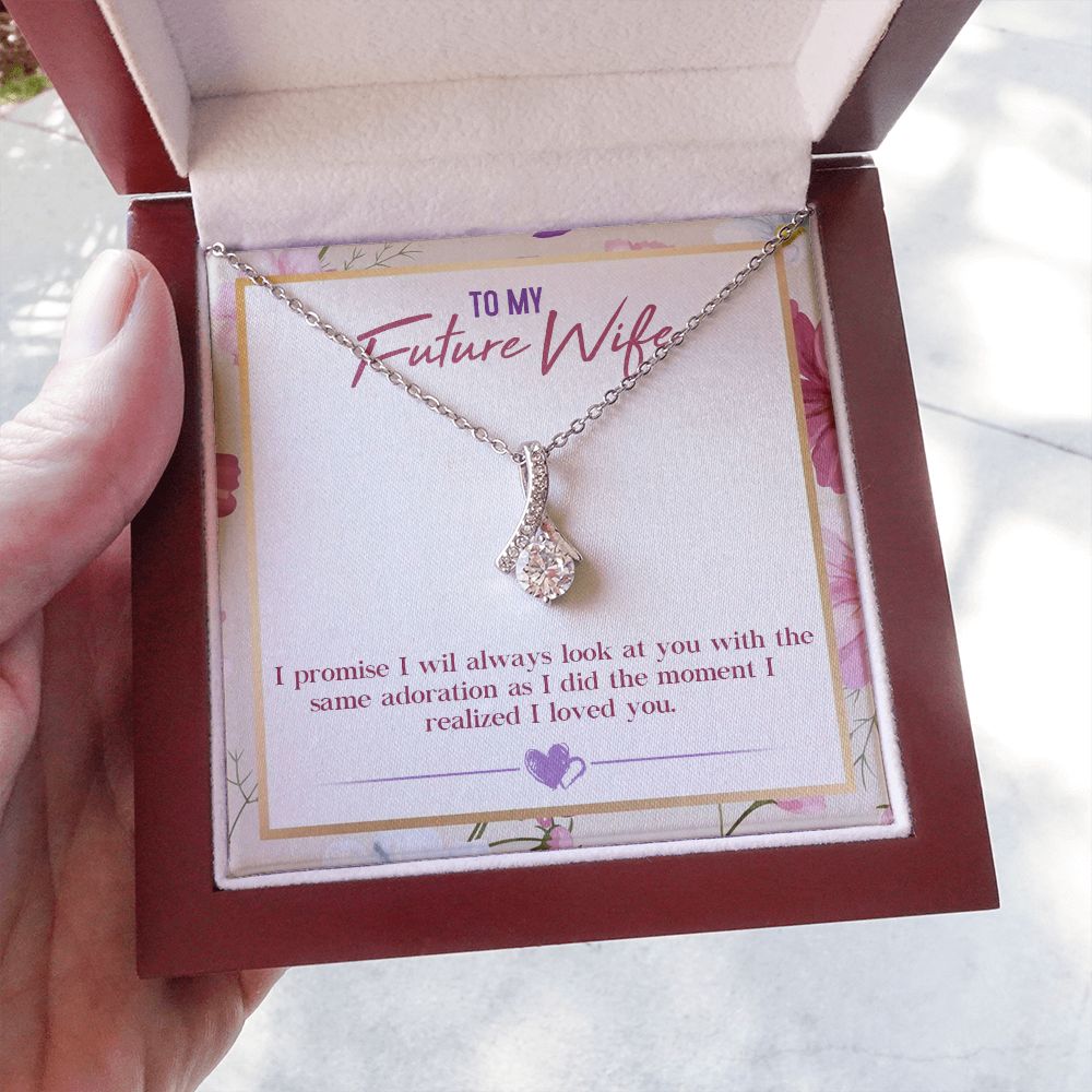 To My Future Wife, Alluring Beauty Necklace, For Bride To Be, Necklace With Message Card, Gift For Her