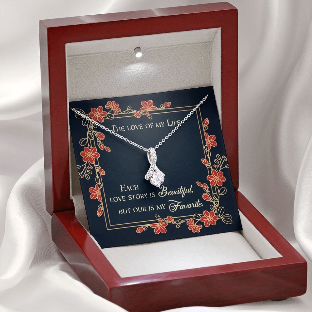 ALLURING BEAUTY NECKLACE, THE LOVE OF MY LIFE, SOULMATE NECKLACE WITH MESSAGE CARD, BIRTHDAY GIFT FOR HER