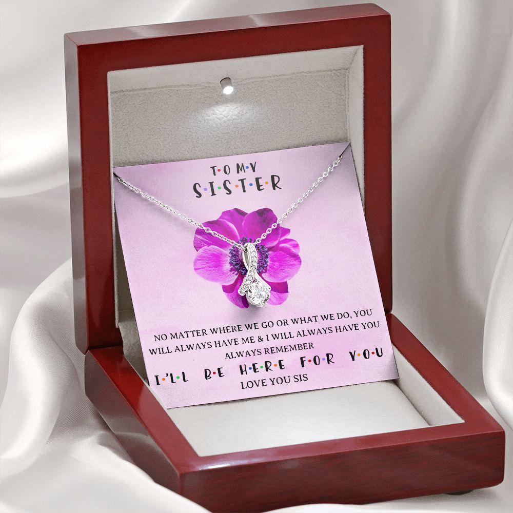 I WILL BE HERE FOR YOU, ALLURING BEAUTY NECKLACE WITH MESSAGE CARD, FOR SISTERS, FRIENDS, BFF, BIRTHDAY, FRIENDSHIP DAY GIFT FOR HER