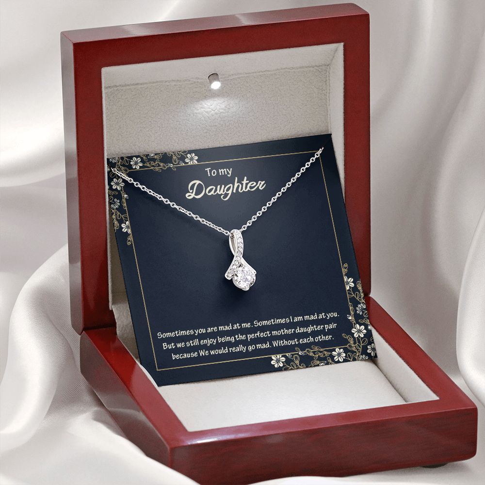 TO MY DAUGHTER, ALLURING BEAUTY NECKLACE WITH MESSAGE CARD, FROM MOM, BIRTHDAY AND DAUGHTERS DAY GIFT FOR HER
