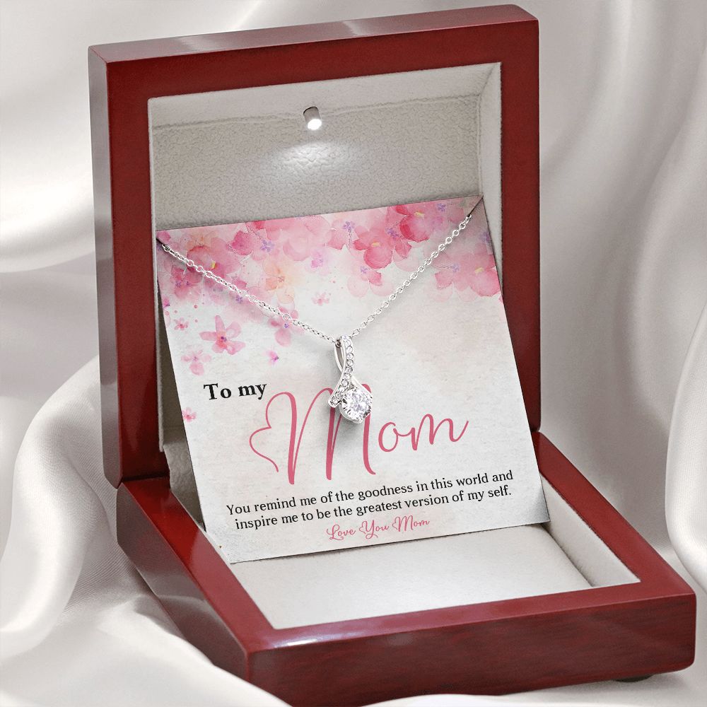 TO MY MOM, ALLURING BEAUTY NECKLACE FOR MOM, NECKLACE WITH MESSAGE CARD, BIRTHDAY, MOTHER'S DAY GIFT FOR HER
