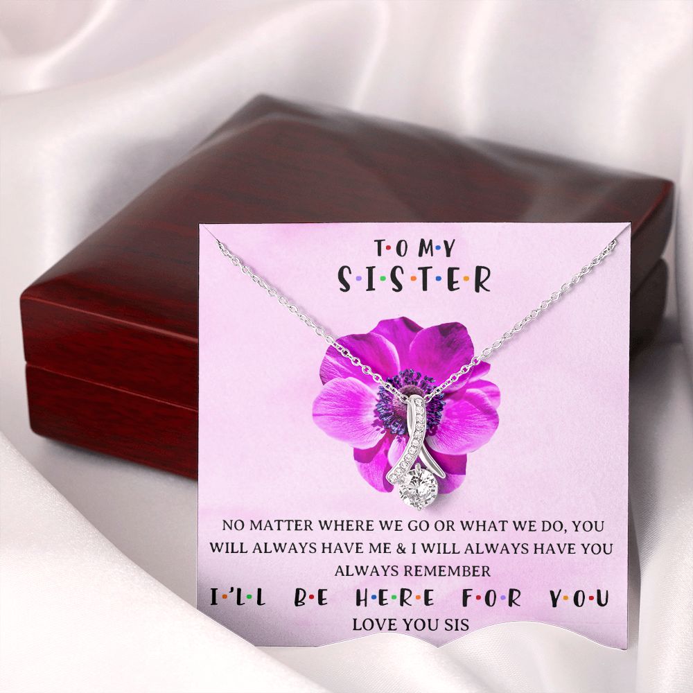 I WILL BE HERE FOR YOU, ALLURING BEAUTY NECKLACE WITH MESSAGE CARD, FOR SISTERS, FRIENDS, BFF, BIRTHDAY, FRIENDSHIP DAY GIFT FOR HER