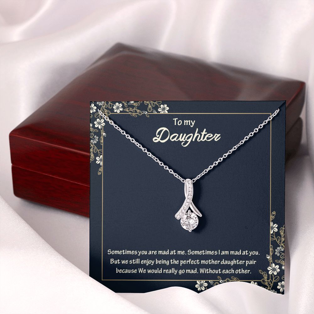 TO MY DAUGHTER, ALLURING BEAUTY NECKLACE WITH MESSAGE CARD, FROM MOM, BIRTHDAY AND DAUGHTERS DAY GIFT FOR HER