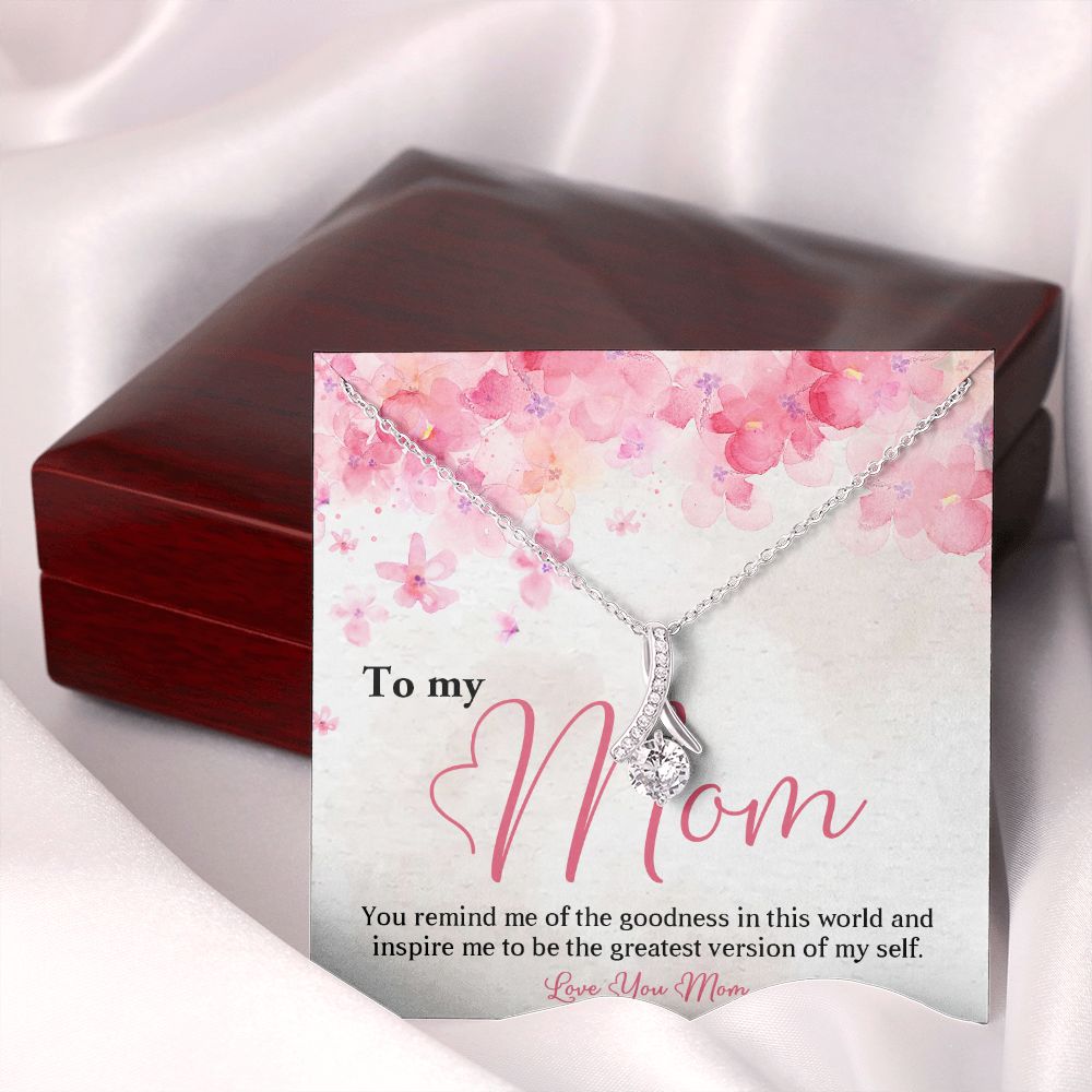 TO MY MOM, ALLURING BEAUTY NECKLACE FOR MOM, NECKLACE WITH MESSAGE CARD, BIRTHDAY, MOTHER'S DAY GIFT FOR HER