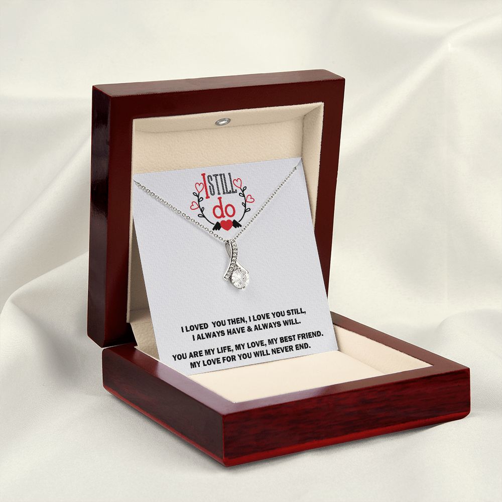 Alluring Beauty Necklace, I Still Do, Soulmate Necklace With Message Card, Birthday Gift For Her